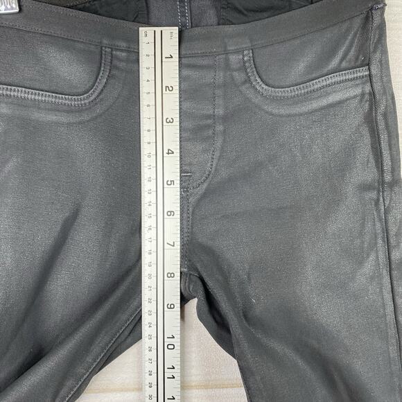 Helmet Lang Pants 26 Gray Wax Coated Skinny Faux Leather Look Tapered Legging - Picture 4 of 11